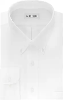 

2020 Men's Dress Shirt Regular Fit Oxford Solid Short Casual Cotton O-Neck