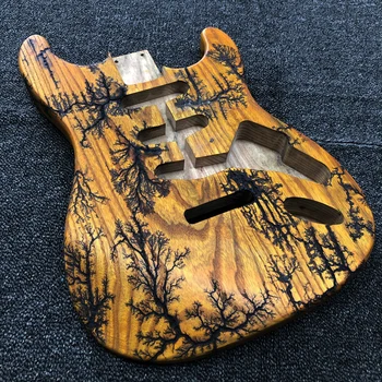 

Torched Ash Guitar Body Wood Grain Yellow For ST guitar