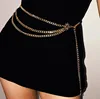 Women Fashion Belt Hip High Waist Gold Silver Narrow Metal Chain Chunky Fringes Crystal Diamond Waist Chain ► Photo 2/5