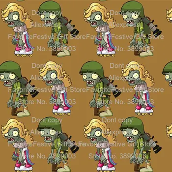 

Game Plants vs Zombies Cartoon Anime Printed Fabrics for Handmade DIY Garment Dress Sewing Accessories pajamas cloth