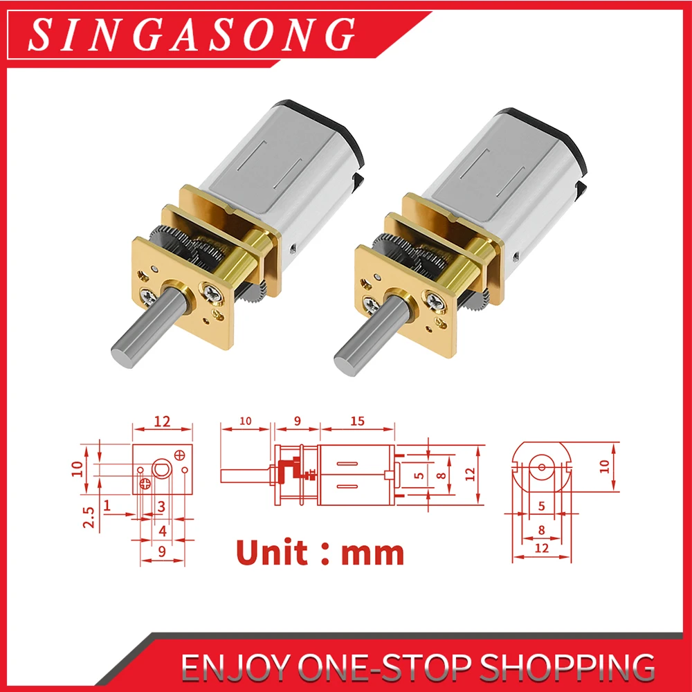DC 3V/6V/12V N20 мини микро металлическая передача мотора с колеса моторы