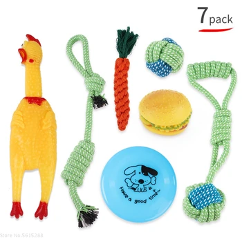 

2020 New Pet Toy Sets Squawking Rooster Screaming Rubber Chicken Pets Dog Toys Attractive Dog Cat Puppy Molar Toy