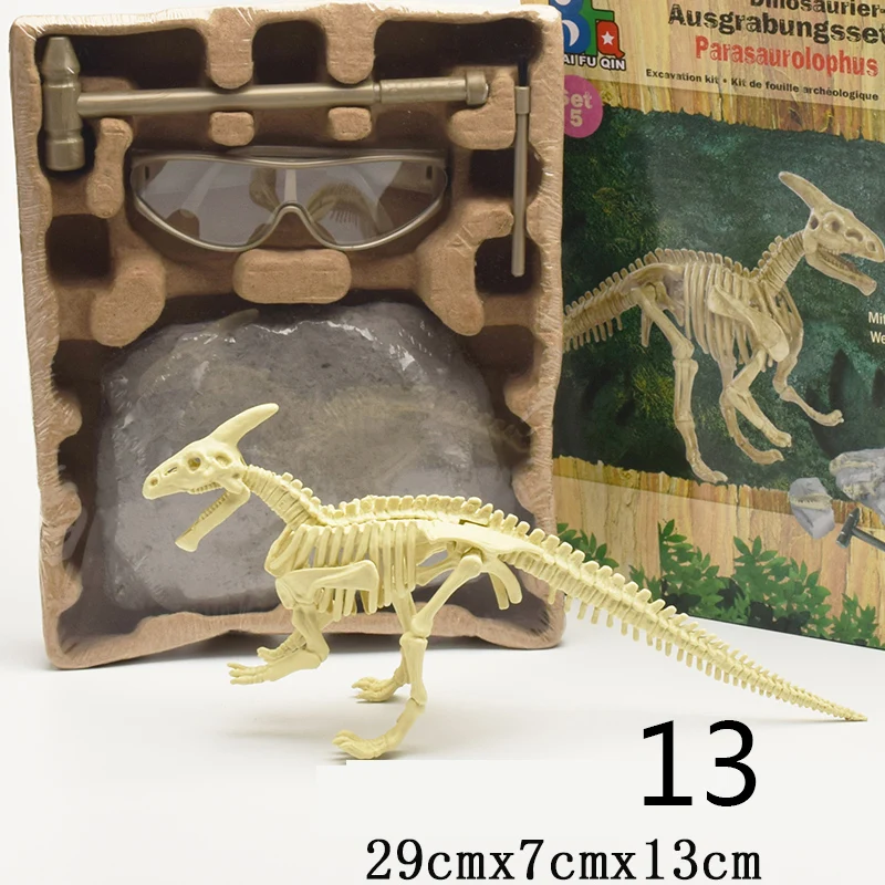 1 шт. Youwant 3D динозавр игрушка с glassure динозавр Fossil archaology игрушка - Цвет: 13