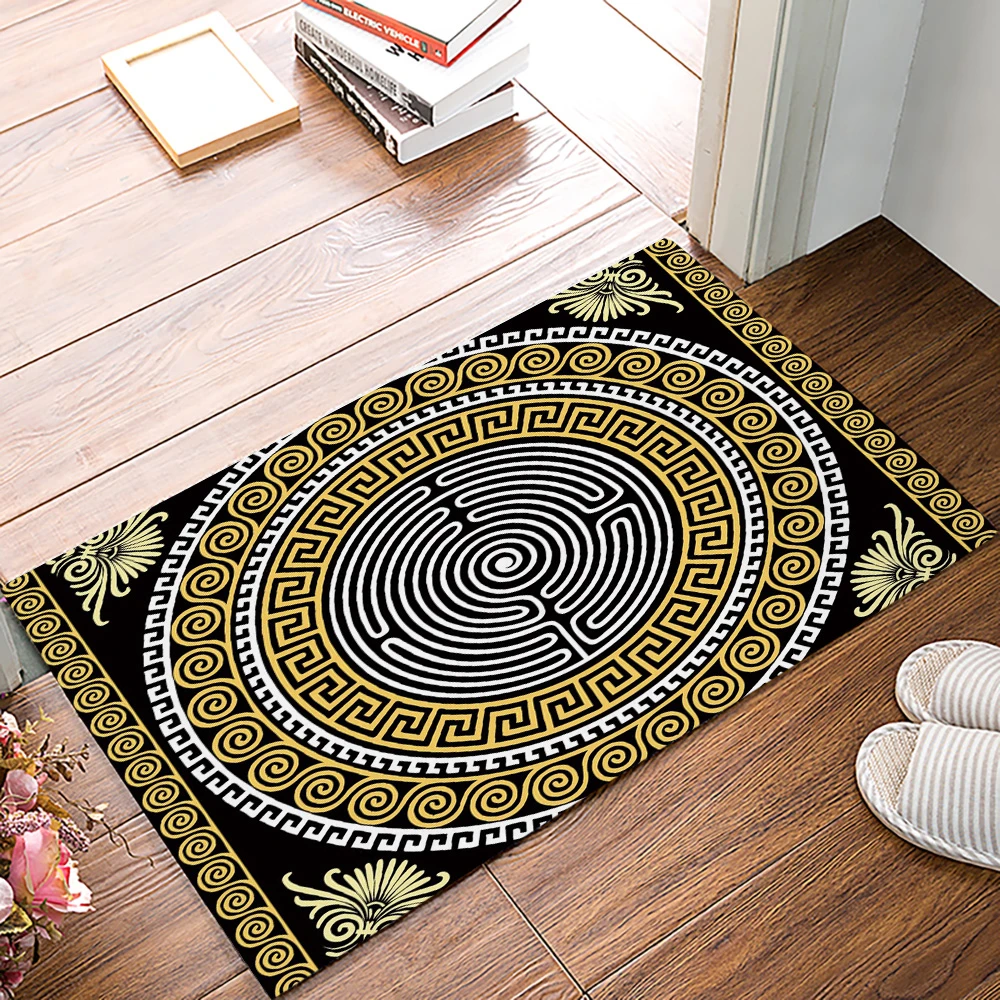 Circle Pattern Black Golden Yellow Greece Bath Rugs Non Slip Doormat Door Mat Bathroom Accessories Mat Aliexpress Circle Pattern Black Golden Yellow Greece Bath Rugs Non Slip Doormat Door Mat Bathroom Accessories Mat Aliexpress