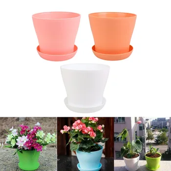 

Planters PP Resin Planter Plant Pots Flower Pot Saucer Flowerpots Tray Craftses Tray