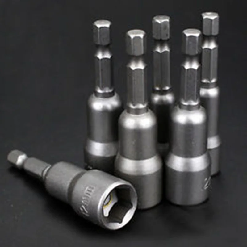 1/4 6-17mm Drill Bit Socket Magnetic Nut Driver Hex Adapter Shank 5/6/9pcs