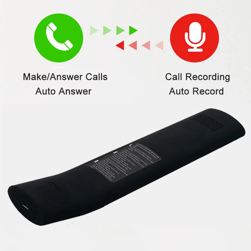 Портативный беспроводной Bluetooth диктофон для звонков приемник iPhone Android Запись