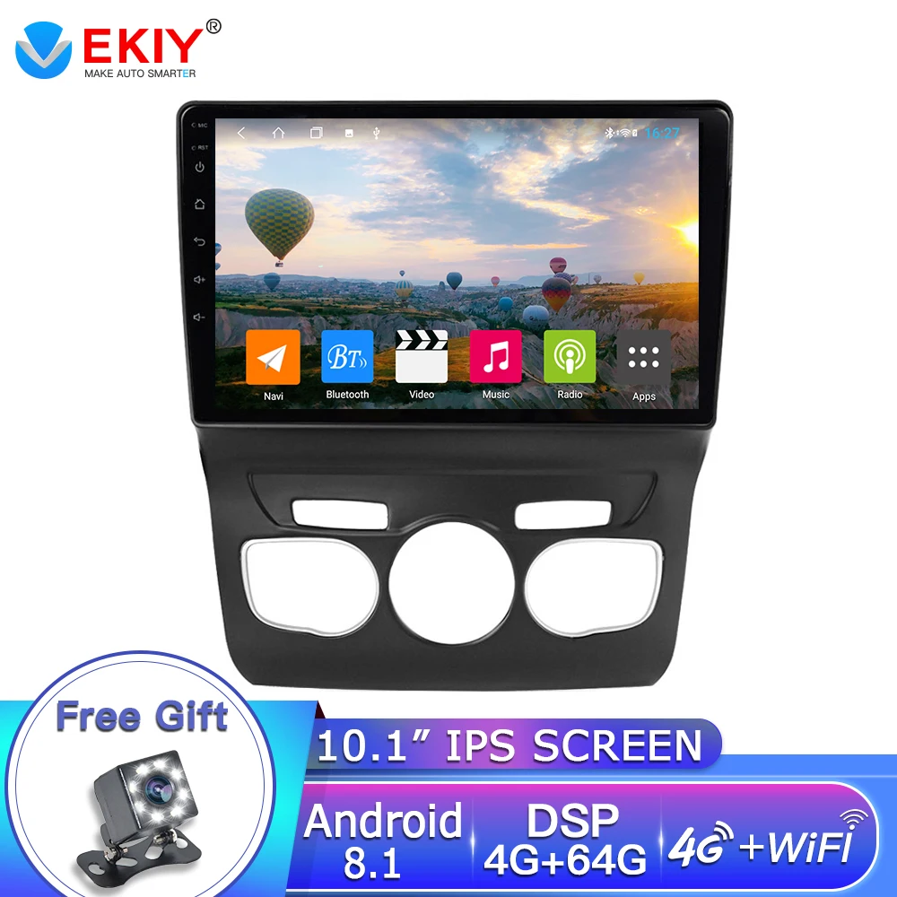 

EKIY 10.1'' IPS 2.5D Car Multimedia Player Audio car radio For Citroen C4 Android 2013-2016 Stereo 4G Modem Navi GPS Navigation