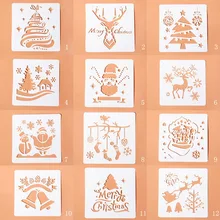 1Pc DIY Craft Christmas Layering Stencils For Walls Painting Scrapbooking Stamp Album Decor Embossing Paper Card Template