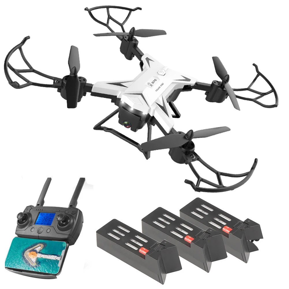 

KY601G Photography ABS Foldable Dual GPS 4K HD USB Charging LED Light Intelligent FPV Drone Remote Control WIFI Aerial View