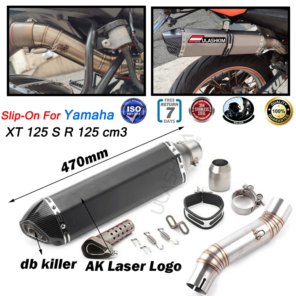 

Motorcycle Exhuast Muffler Escape Slip On For Yamaha XT 125 X S R 125 cm3 XT125 XT125X XT125R XT25S EXHAUST