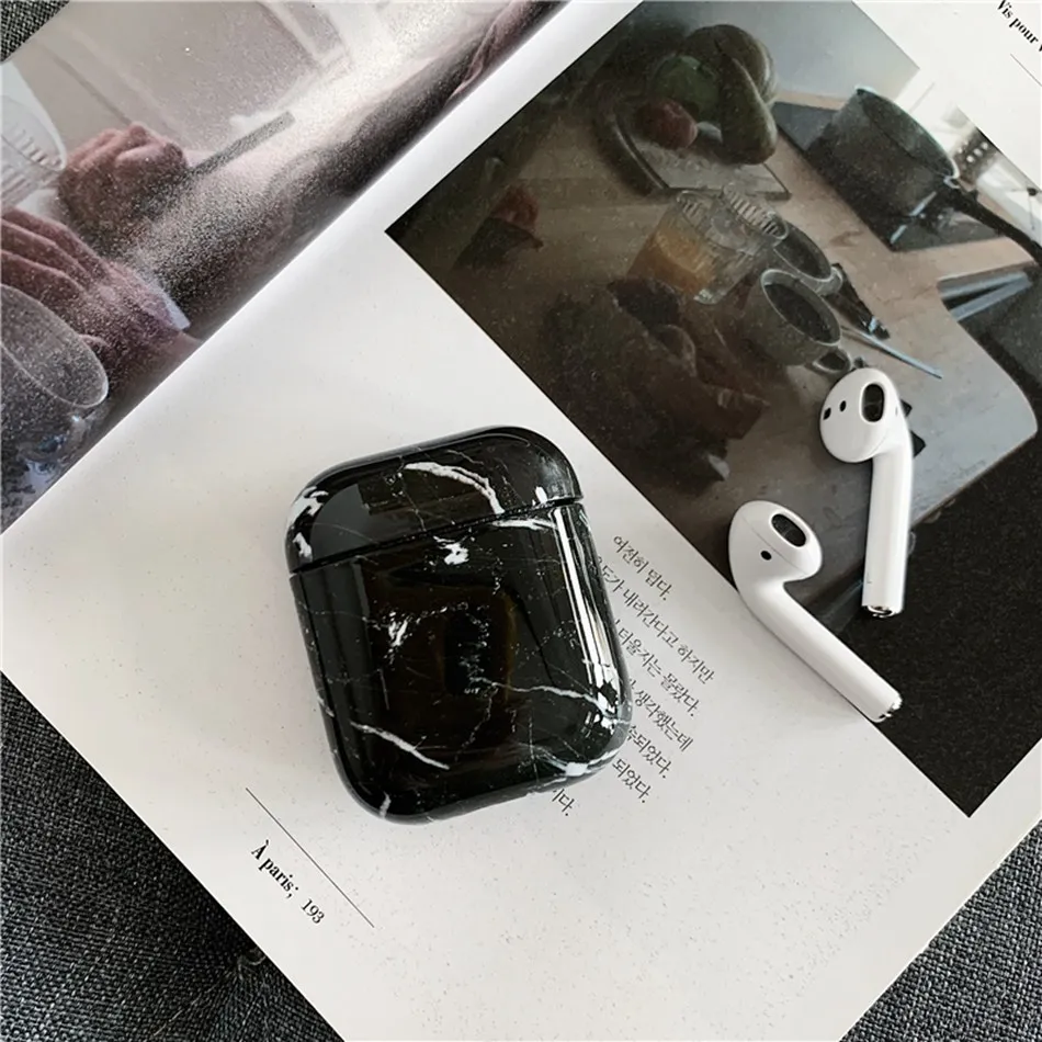 Bluetooth беспроводной Чехол для наушников для Airpods чехол s мраморный чехол для Airpods 2 защитный чехол для Apple Airpod анти-капля Coque - Цвет: 133A