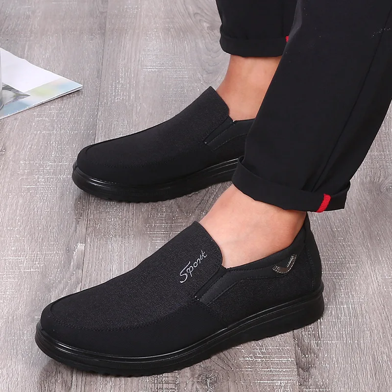 Новые осенние удобные повседневные туфли Мужская парусиновая обувь мужская удобная обувь модная брендовая обувь на плоской подошве