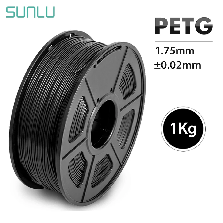 Нить SUNLU PETG для 3D принтера 1 75 мм кг материалы прозрачность нить 3d печати точность