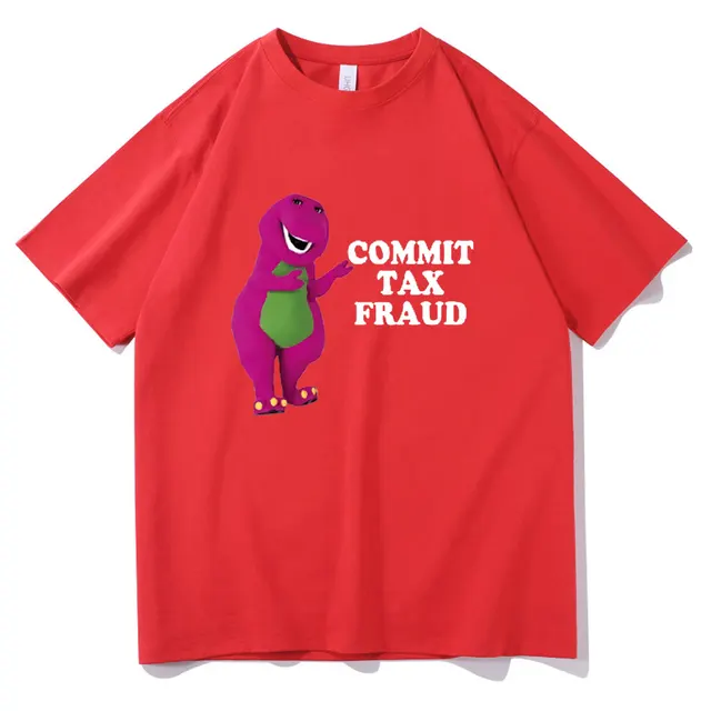 Clothes Commit Tax Fraud Short Sleeve Men Graphic Tshirt- Rugged Outdoor Collection Men Women Print Novelty T Shirt Cotton Tops Red