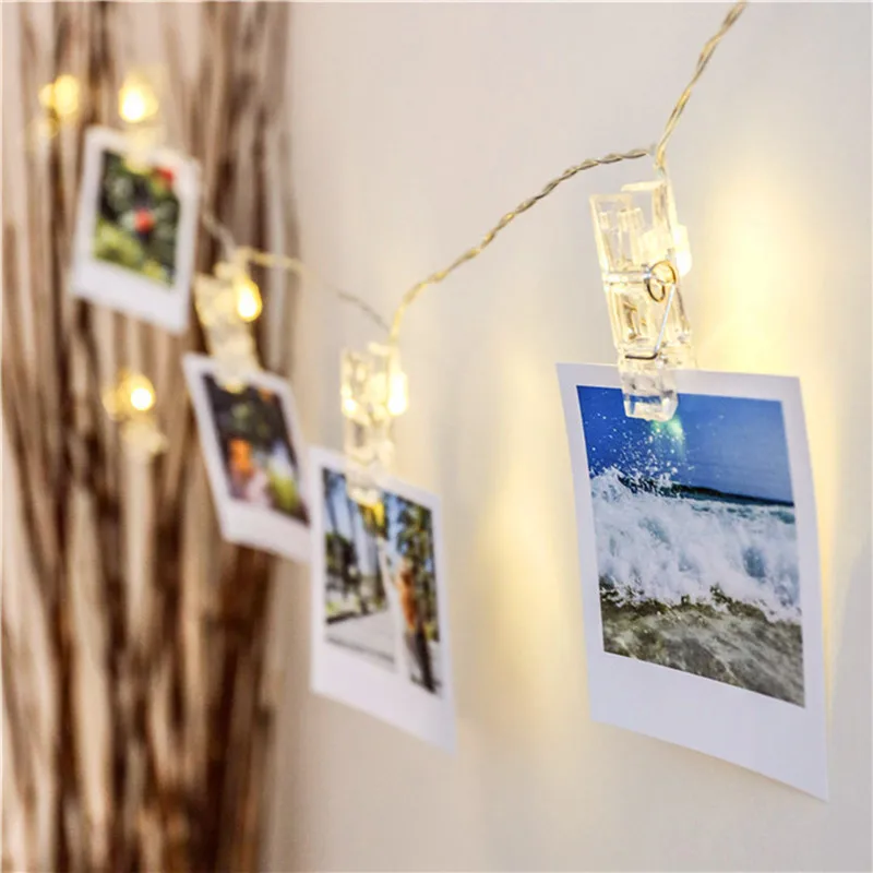 

2019 Hot selling 1.5M 10Clip led light battery for Xmas Garland Home Wall Desk lamp Wedding Decoration Flasher Fairy Lights