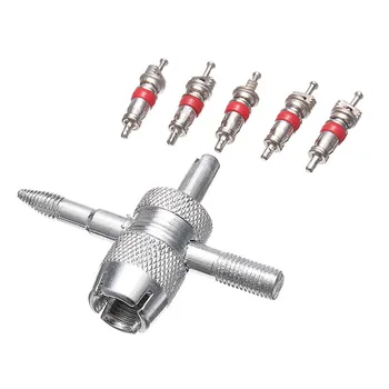 

10pcs Tyre Valve Core Wheel Valve Repair Tool with 1 Valve Repair Tool for Car Truck Motorcycle Bicycle ATV Tyre Accessories