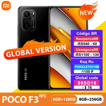 POCO F3 NFC 5G 6GB 128GB/8GB 256GB Smartphone Global Version Snapdragon 870 Octa Core 6.67"120Hz E4 AMOLED Display 48MP 33W Fast