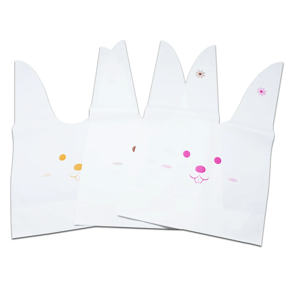 

DHL 400Pcs/lot Dessert Bread Toast Packaging Rabbit Ears Bag Baking Food Snacks Cake Candy and Cookie Packing Storage Bags