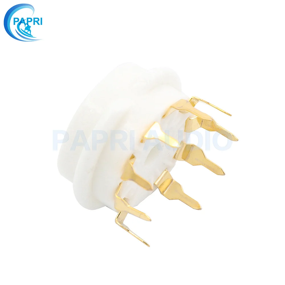 10 шт. ECC83 6DJ8 EL84 6922 12AX7 позолоченный 9Pin керамический B9A трубчатый разъем для монтажа