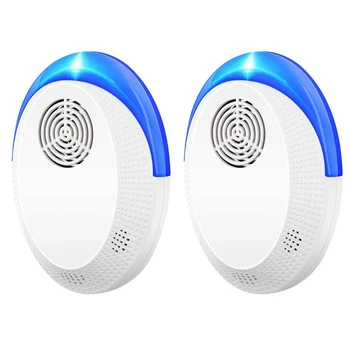 

2PCS Ultrasonic Pest Repellent Control Plug in Electronic Mice Mouse Repellent Effective for Control Insects UK Plug