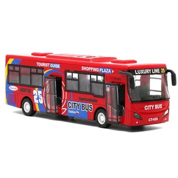 

1:32 Alloy Car Models,High Simulation City Bus , Diecast, Toy Vehicles, Pull Back & Flashing & Musical,Christmas Gifts