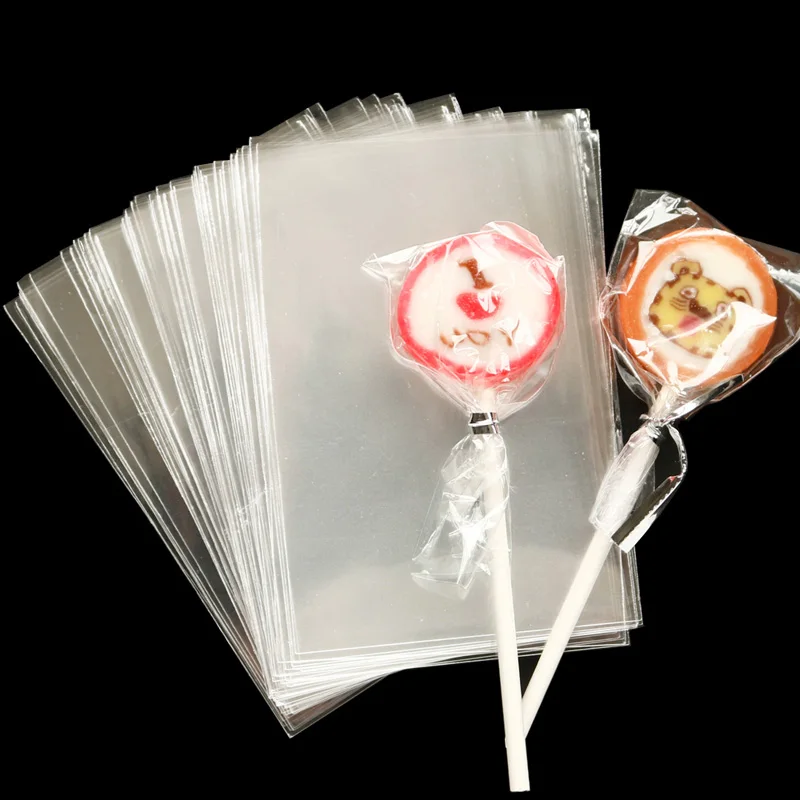 100pcs Clear Candy Bags OPP Triangle Gifts Cookie Package Decoration DIY Craft