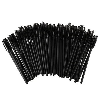 

100pcs Disposable Eyelash Black Mascara Wand Applicator Brush