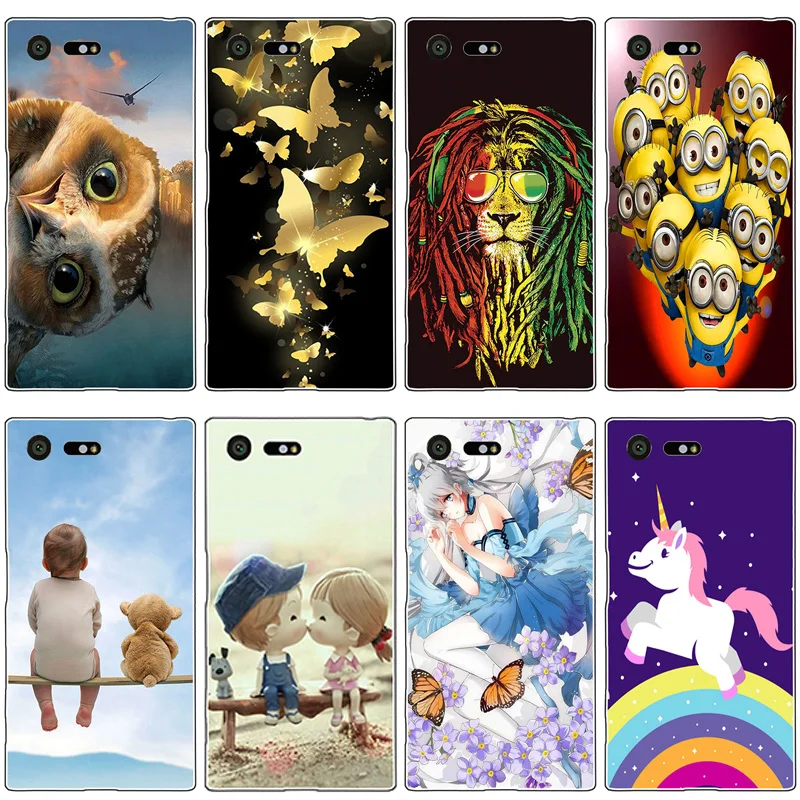 

For Sony Xperia X Compact Case Soft Silicone For Sony Xperia X Compact F5321 Cover Cute Cat Patterned For Sony X Compact Coque