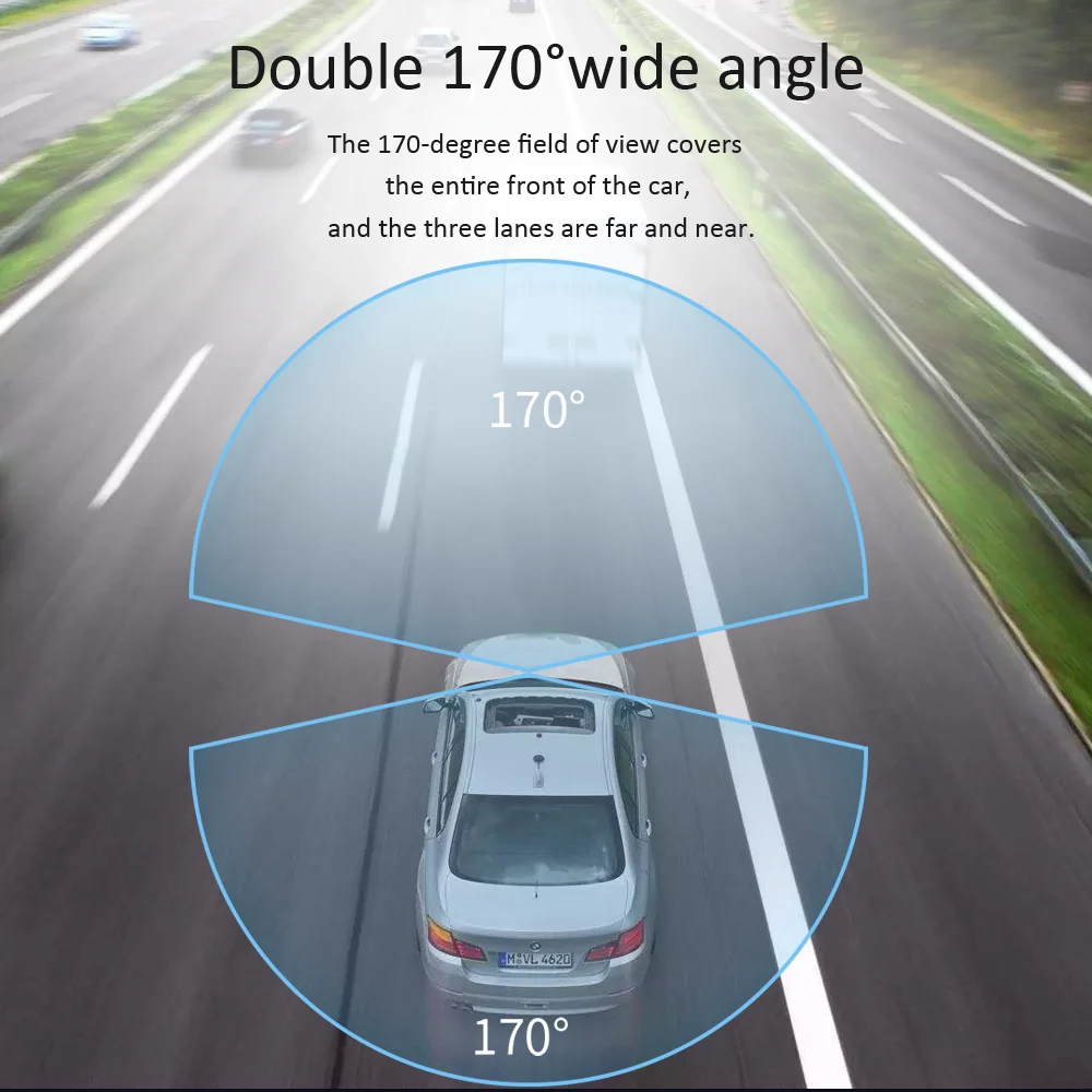 Aaba J07 Встроенный Wi-Fi приложение WDR Автомобильный видеорегистратор Камера с gps видеорегистратор 360 градусов вращающаяся камера ночного видения 24H монитор парковки 1080P