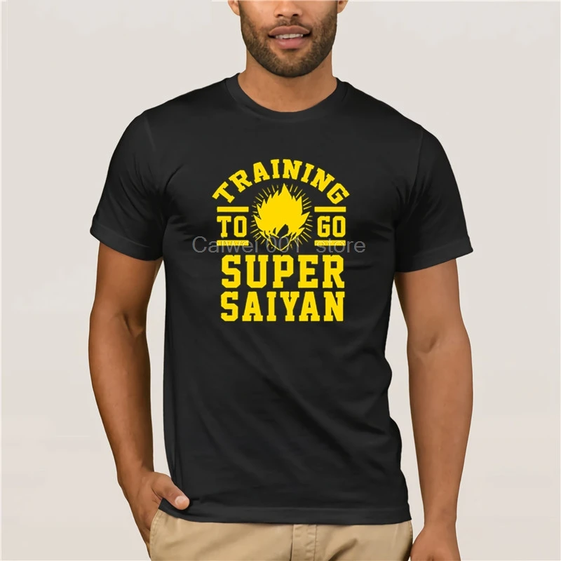 

Men's Print Casual 100% Cotton T Shirt Popular Traininger To Go Super Saiyan Anime Funny Parody DT Adult T Shirt