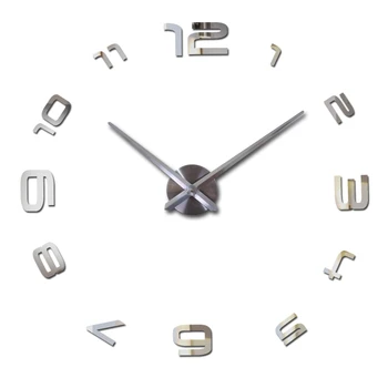 

2020 new living room diy mirror wall clock 3d stickers Quartz watch europe large home decoration clocks acrylic sticker
