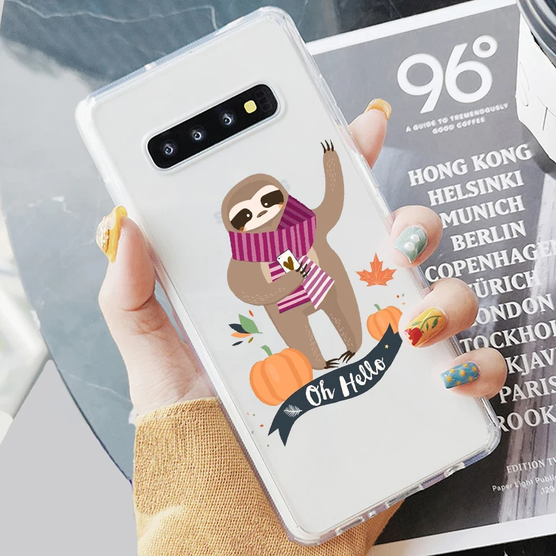 Чехол для телефона с милыми животными, мягкий силиконовый прозрачный чехол из ТПУ с принтом для samsung S6 S7 Edeg S8 S9 Plus S10+ S10E Lite A50 A30 A10 - Цвет: TPU