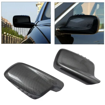 

1Pair Carbon Fiber Style Door Wing Side Mirror Cap Cover Fit for BMW 3 Series E46 7 Series E65 E66 E67 2008-2001 CA11850-CA11851