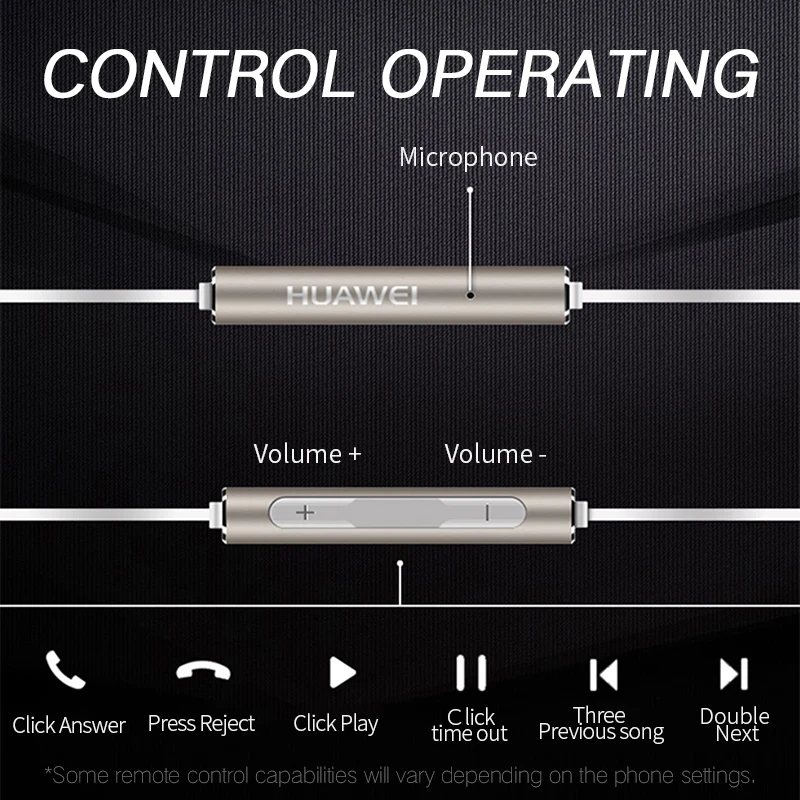 Huawei Шум уменьшения Проводная гарнитура для Mate9 P10plus Honor 8x V20 V10play Nova2s 9i V9play AM116 гарнитура