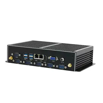 

Fanless Mini PC Dual LAN Gigabit Ethernet 6*COM Celeron J1900 HDMI WiFi 6*RS232 Windows Ubuntu Industrial Computer