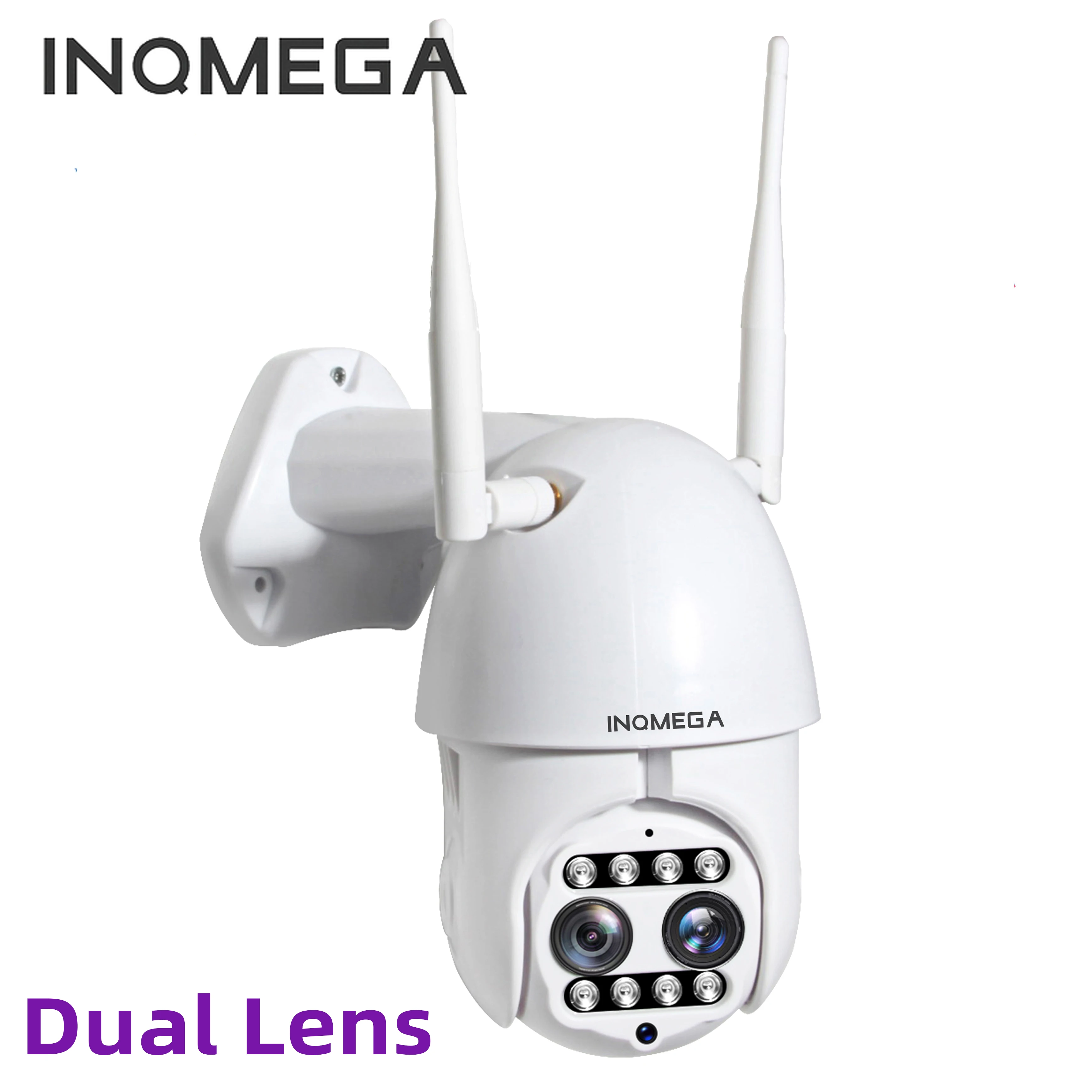 INQMEGA Outdoor 381 DL PTZ IP Camera Dual Lens FHD WIFI 4x Digital Zoom Onvif Infrared CCTV Security Smart Remote Monitoring|Surveillance Cameras| - AliExpress