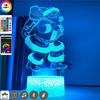 

Smart Phone Control Santa Claus Cute 7 Color Change Led Night Light for Children Friends Christmas Suprise Decoration Gift Lamp