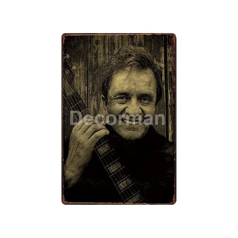 [DecorMan] Джони наличные рок музыка Металлические Картины оловянные вывески на заказ оптом доска для паба Декор LT-1785 - Цвет: GLA-3761
