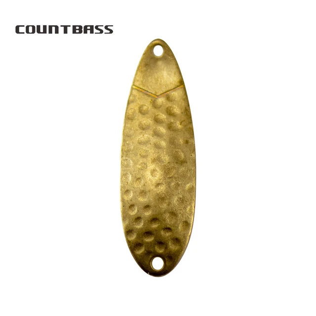 50pcs COUNTBASS Brass Salmon Fishing Spoon Blanks 6g 7/32oz Hammered, Blank  Fishing Lures for Bass