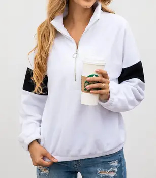 

Women Hoodies white Sweatshirt 2019 Autumn Winter Streetwear Long Sleeve Pocket Pullovers Female Casual Hooded moletom feminino