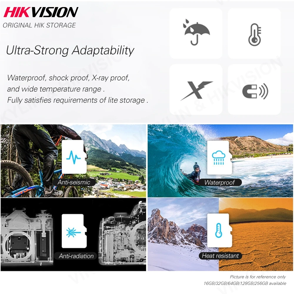 HIKVISION 100% Оригинальный Micro SD карты Class10 безопасности серии tf карта 16/32/64/128/256 ГБ Макс