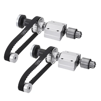 

HHO-2 Set Of No Power Diy Woodworking Cutting Grinding Spindle Trimming Belt Jto Drill Chuck Set Small Lathe Accessories for Tab