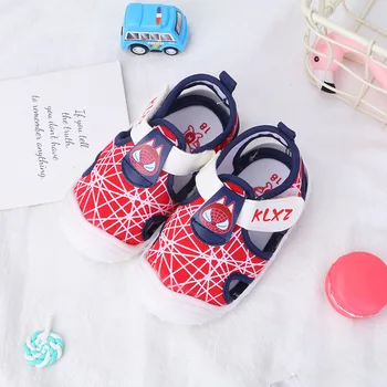 

Disney Children's Cartoon Spider-Man Baby First Walker Shoes Non-slip Soft Sole
