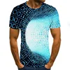 2022 new summer casual men's T-shirt 3D lattice Harajuku tops three-dimensional spiral T-shirt O-neck shirt plus size streetwear ► Photo 3/6