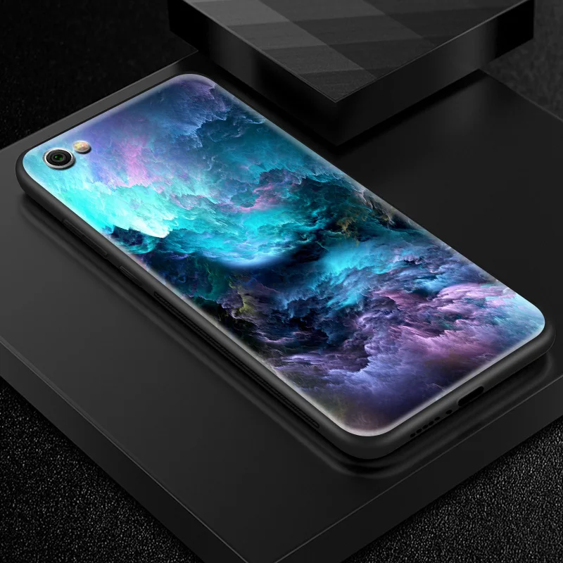 H109 Для Xiaomi A1 A2 Lite 5X 6X Redmi 4X 5Plus 5A 6 6A 7 Go S2 Y3 закаленное Стекло чехол для телефона Redmi Note 6 7 премьер-профессионал роспись небо Funda - Цвет: H109
