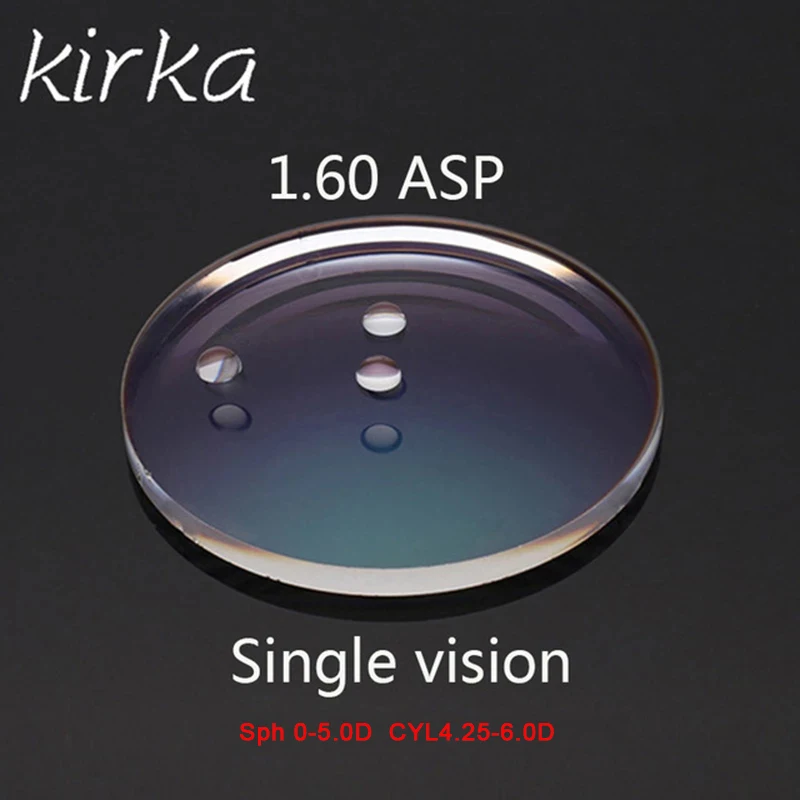 

Линзы для очков Kirka, линзы для близорукости CYL 1,60-6.0D для мужчин и женщин, рецептурные линзы для очков, защита от царапин