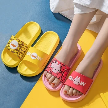 

Women Summer Slippers Slide Sandals Beach Slides Unicorn Crocodile Rabbit Pig Flip Flops Thick Soled Women Men couple shoes