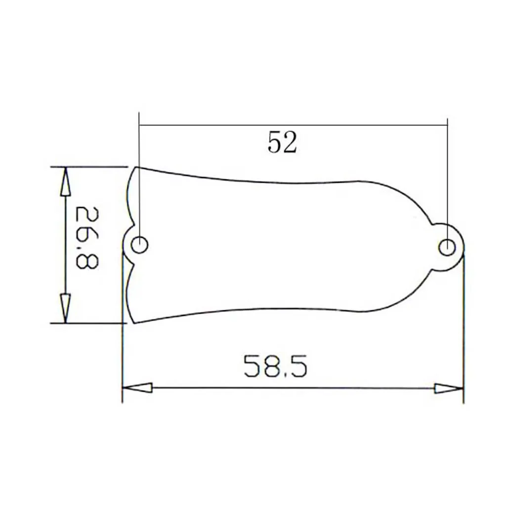 2PCS High Quality  2 Hole Truss Rod Cover Plate For Acoustic Bass Guitar Parts Black