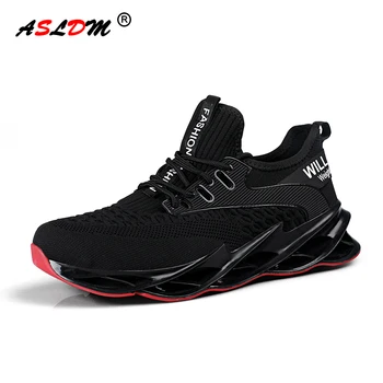 

Hot Sale Blade Shoes Man Fashionable Breathable Mesh Running Sneaker Male Comfortabl Non-slip Outdoor Cushioning Sock Footwear